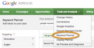 Google Keyword Planner