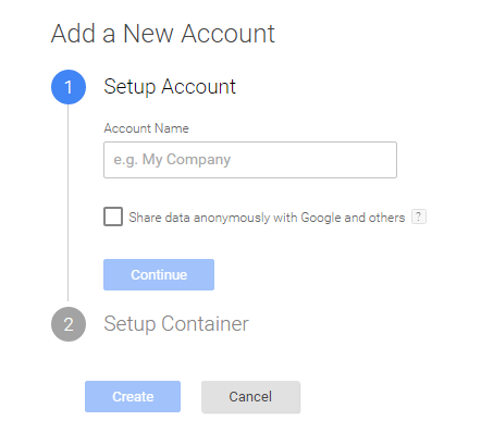 Google Tag Manager Account Set up